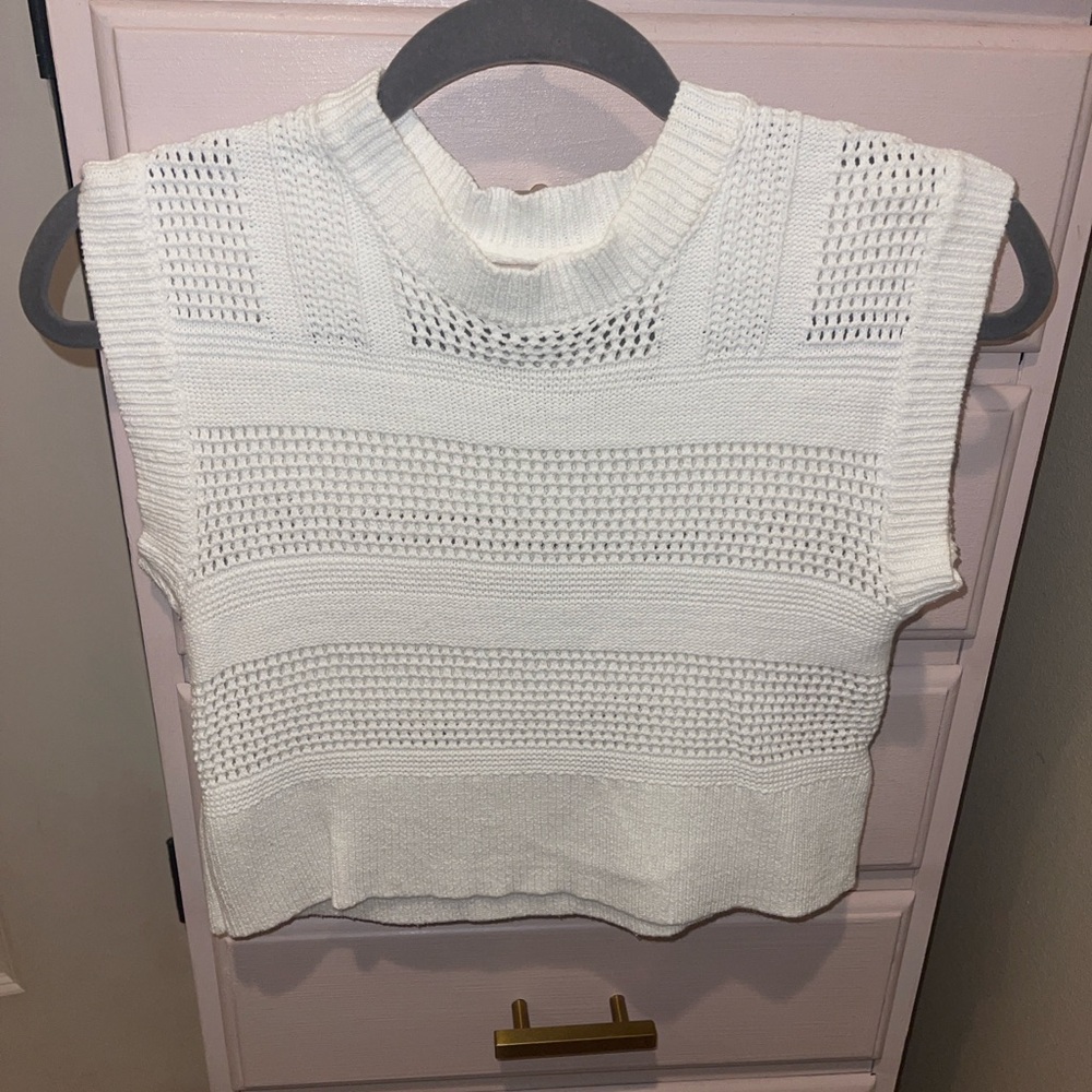 White knit top
